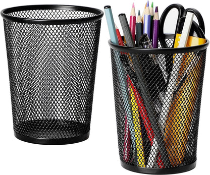 Pen Holder for Desk,Mesh Metal, Non-Slip EVA Pad, 3.7’’ Tall