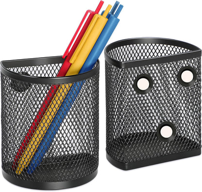 Pen Holder for Desk,Mesh Metal, Non-Slip EVA Pad, 3.7’’ Tall