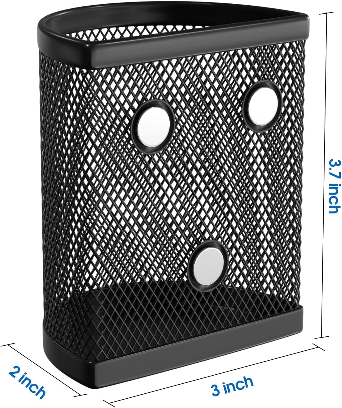 Pen Holder for Desk,Mesh Metal, Non-Slip EVA Pad, 3.7’’ Tall