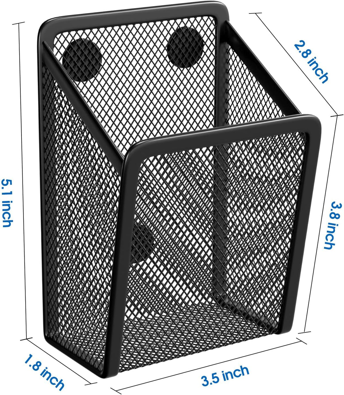 Pen Holder for Desk,Mesh Metal, Non-Slip EVA Pad, 3.7’’ Tall
