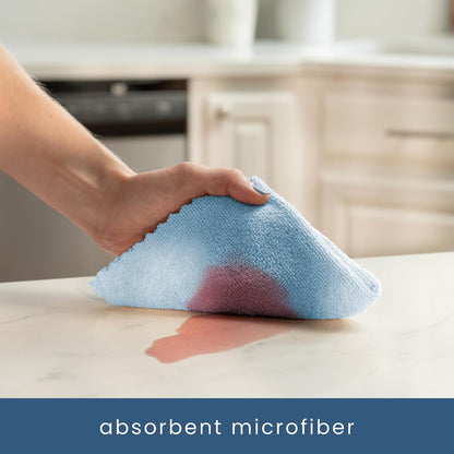 . Microfiber Cleaning Cloth, 50 Pack, 11.8" x 11.8", Blue