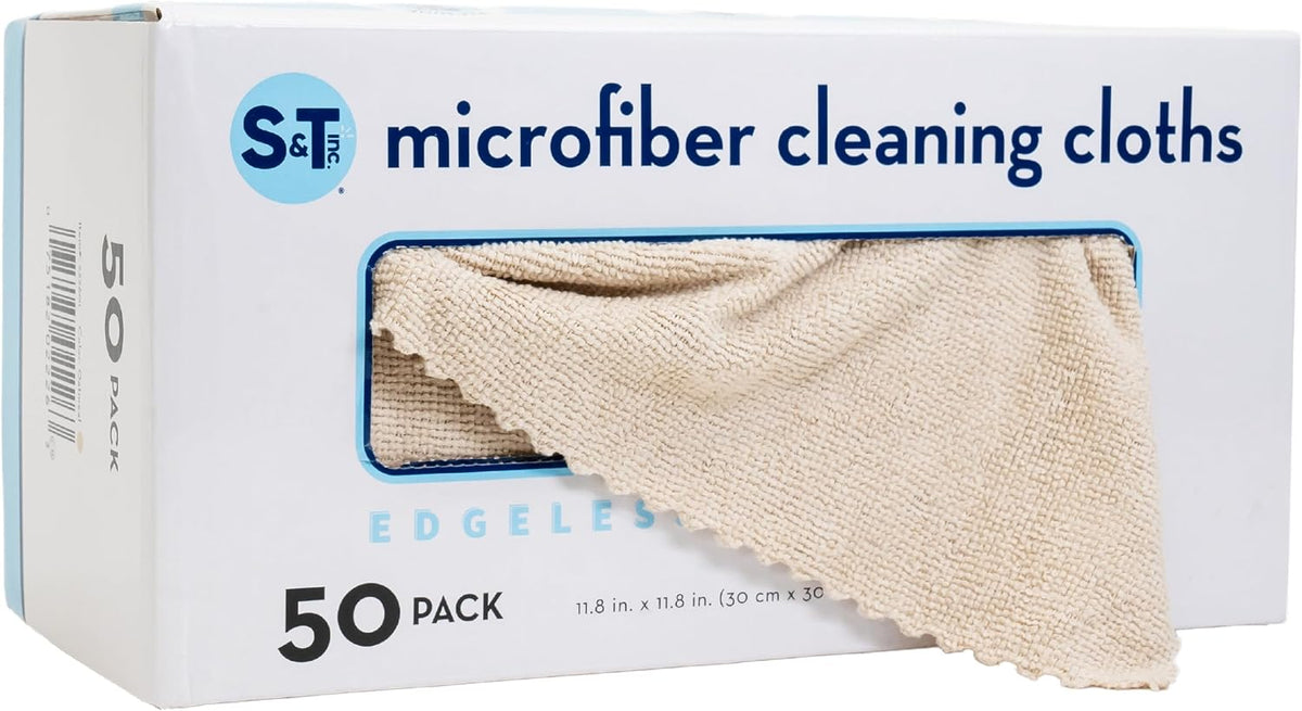 . Microfiber Cleaning Cloth, 50 Pack, 11.8" x 11.8", Blue