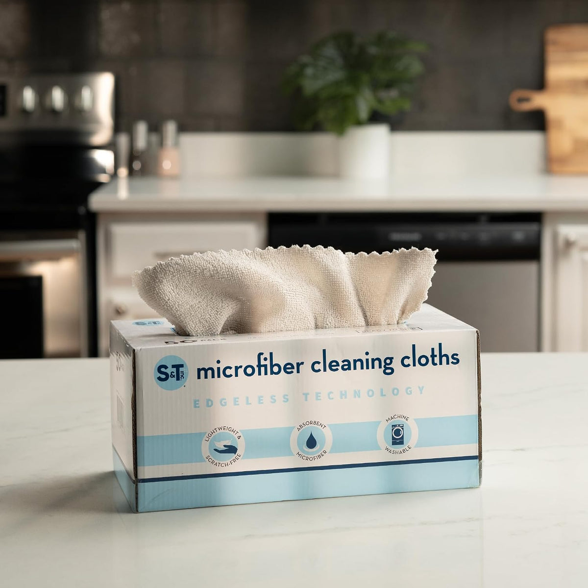 . Microfiber Cleaning Cloth, 50 Pack, 11.8" x 11.8", Blue