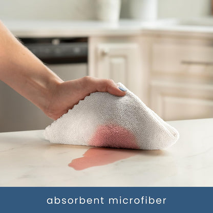 . Microfiber Cleaning Cloth, 50 Pack, 11.8" x 11.8", Blue