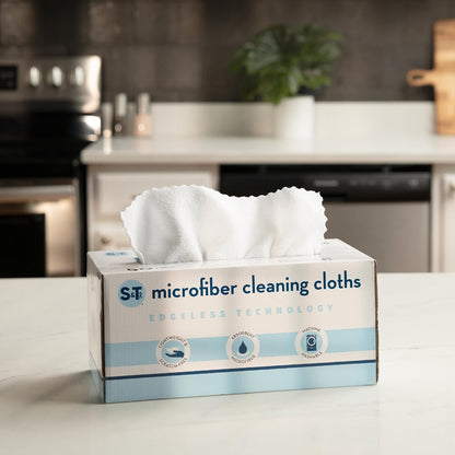 . Microfiber Cleaning Cloth, 50 Pack, 11.8" x 11.8", Blue