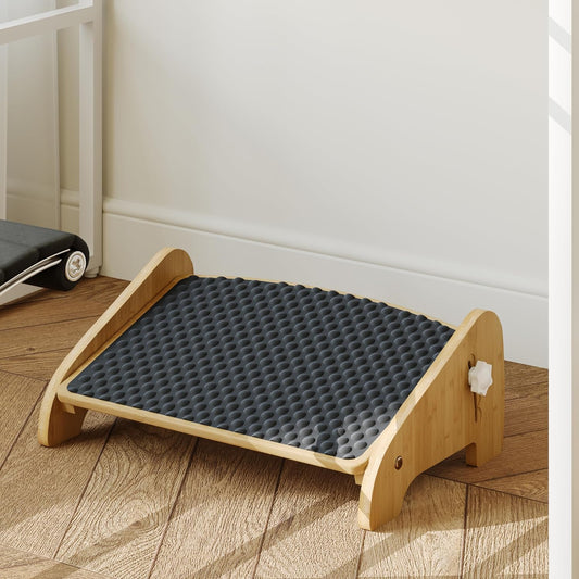 Foot Rest Under Desk, Bamboo Ergonomic Office Foot Stool (Natural)