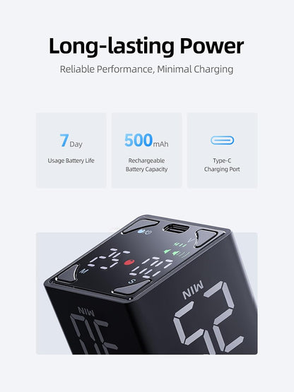 Pomodoro Timer Cube, with 25/5 Auto Cycles, 3/5/10/15/25/45/60 Min Presets, Custom Timer, Stopwatch, Magnetic, Rechargeable, Silent, Vibrate & Sound, for Task, ADHD, Study, Black