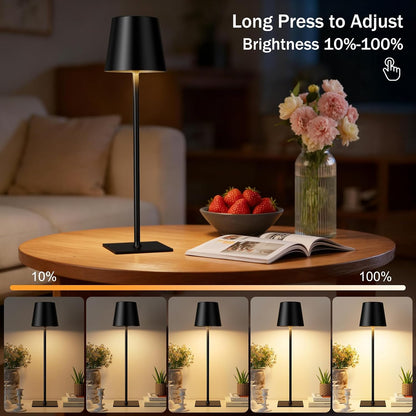 Kakanuo Gold Rechargeable Table Lamp, Cordless Battery Operated Lamp Set