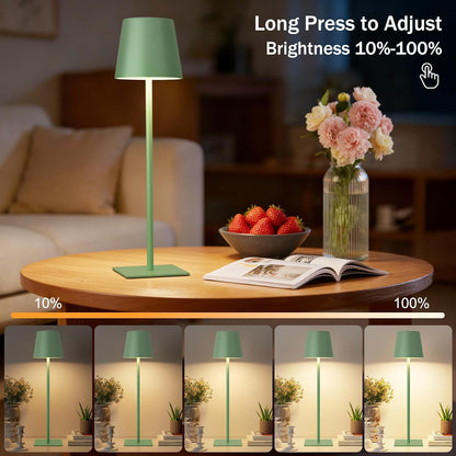 Kakanuo Gold Rechargeable Table Lamp, Cordless Battery Operated Lamp Set