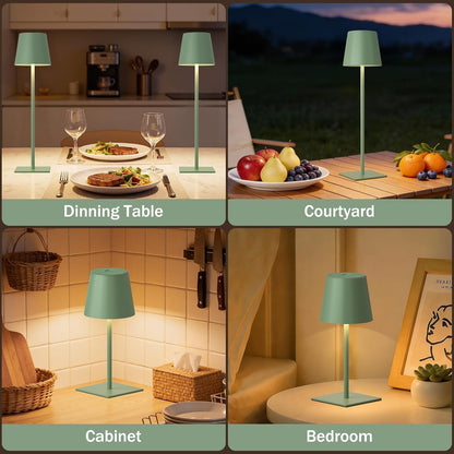 Kakanuo Gold Rechargeable Table Lamp, Cordless Battery Operated Lamp Set