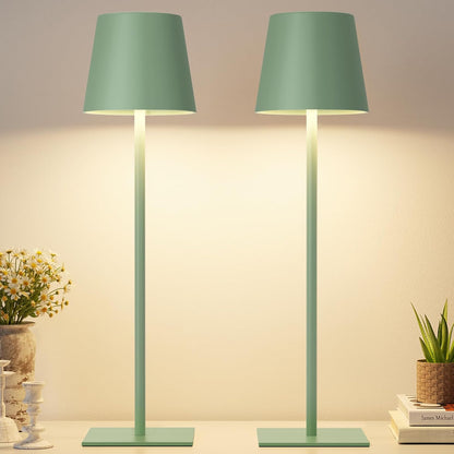 Kakanuo Gold Rechargeable Table Lamp, Cordless Battery Operated Lamp Set