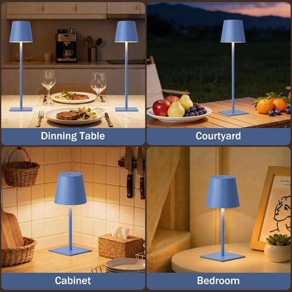Kakanuo Gold Rechargeable Table Lamp, Cordless Battery Operated Lamp Set