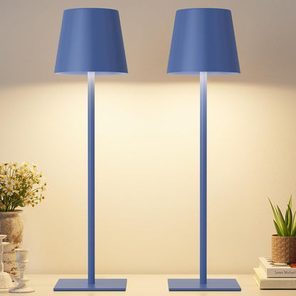 Kakanuo Gold Rechargeable Table Lamp, Cordless Battery Operated Lamp Set