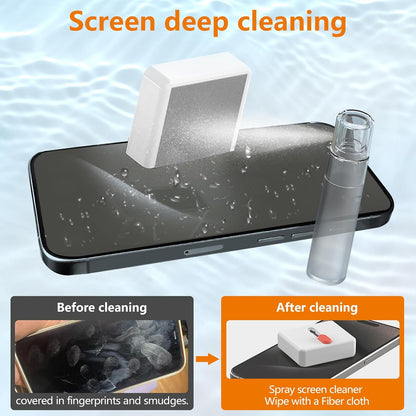 32-in-1 Cell Phone Cleaning Kit for iPhone/Android, Charging Port Cleaner for USB-C/Lightning, AirPods & Earbuds, Keyboard, Laptop, Screen, Camera Lens, Stylus Pen, Tech Gift (White)