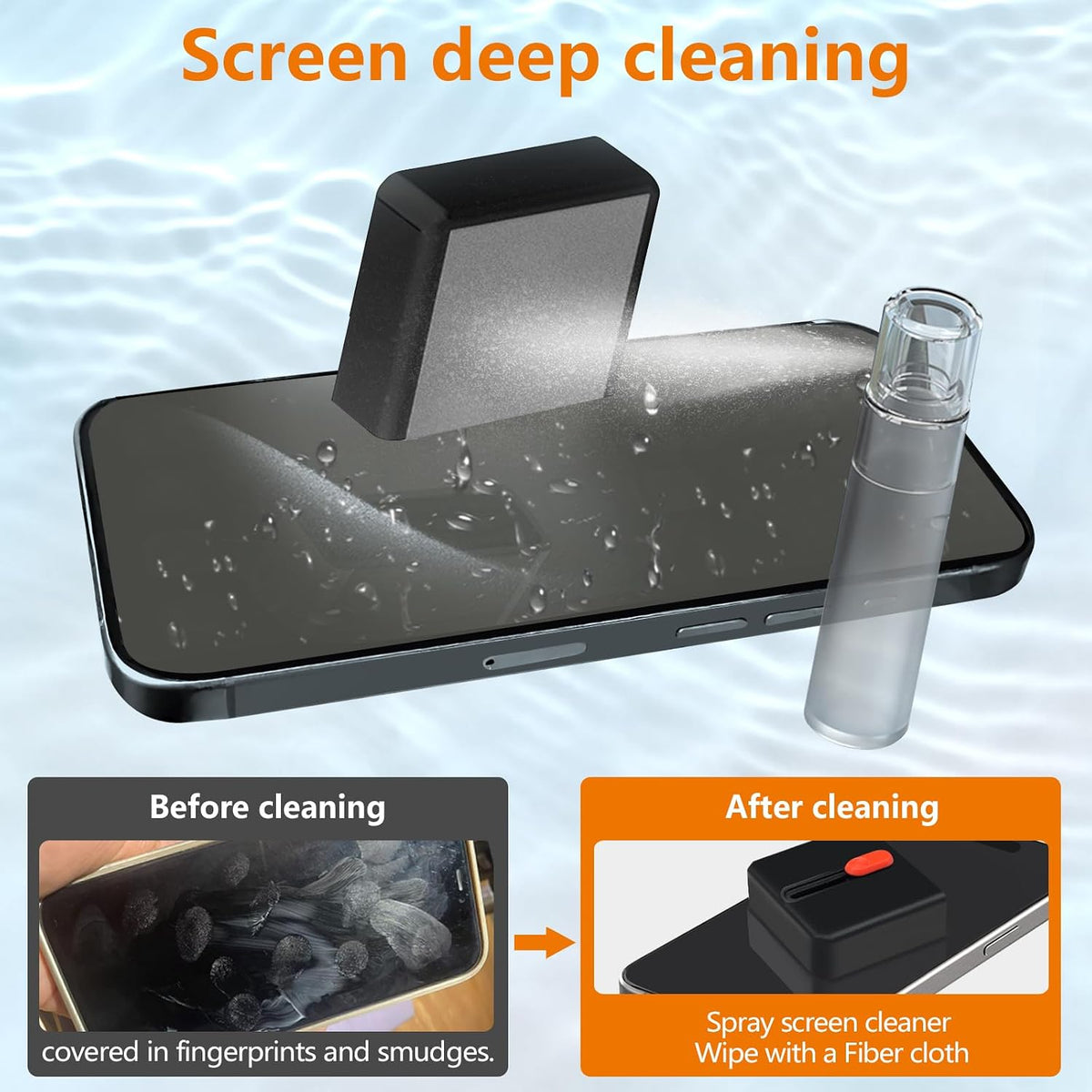 32-in-1 Cell Phone Cleaning Kit for iPhone/Android, Charging Port Cleaner for USB-C/Lightning, AirPods & Earbuds, Keyboard, Laptop, Screen, Camera Lens, Stylus Pen, Tech Gift (White)
