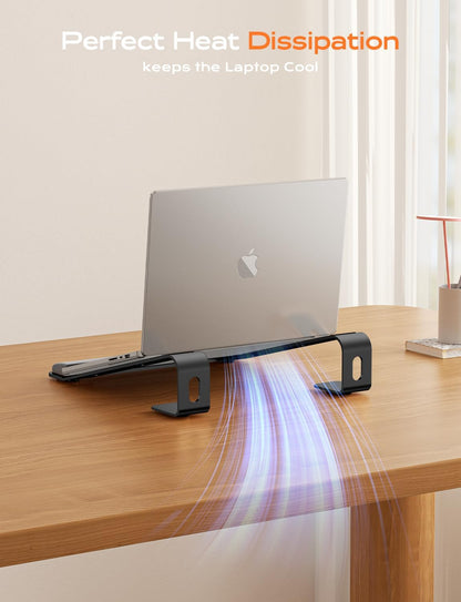 Laptop Stand for Desk, Aluminum Laptop Riser Holder with Wrist Support