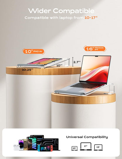Laptop Stand for Desk, Aluminum Laptop Riser Holder with Wrist Support