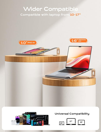 Laptop Stand for Desk, Aluminum Laptop Riser Holder with Wrist Support
