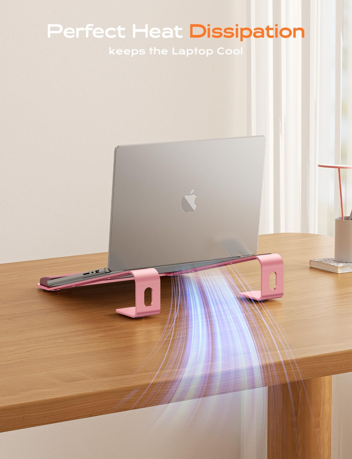 Laptop Stand for Desk, Aluminum Laptop Riser Holder with Wrist Support