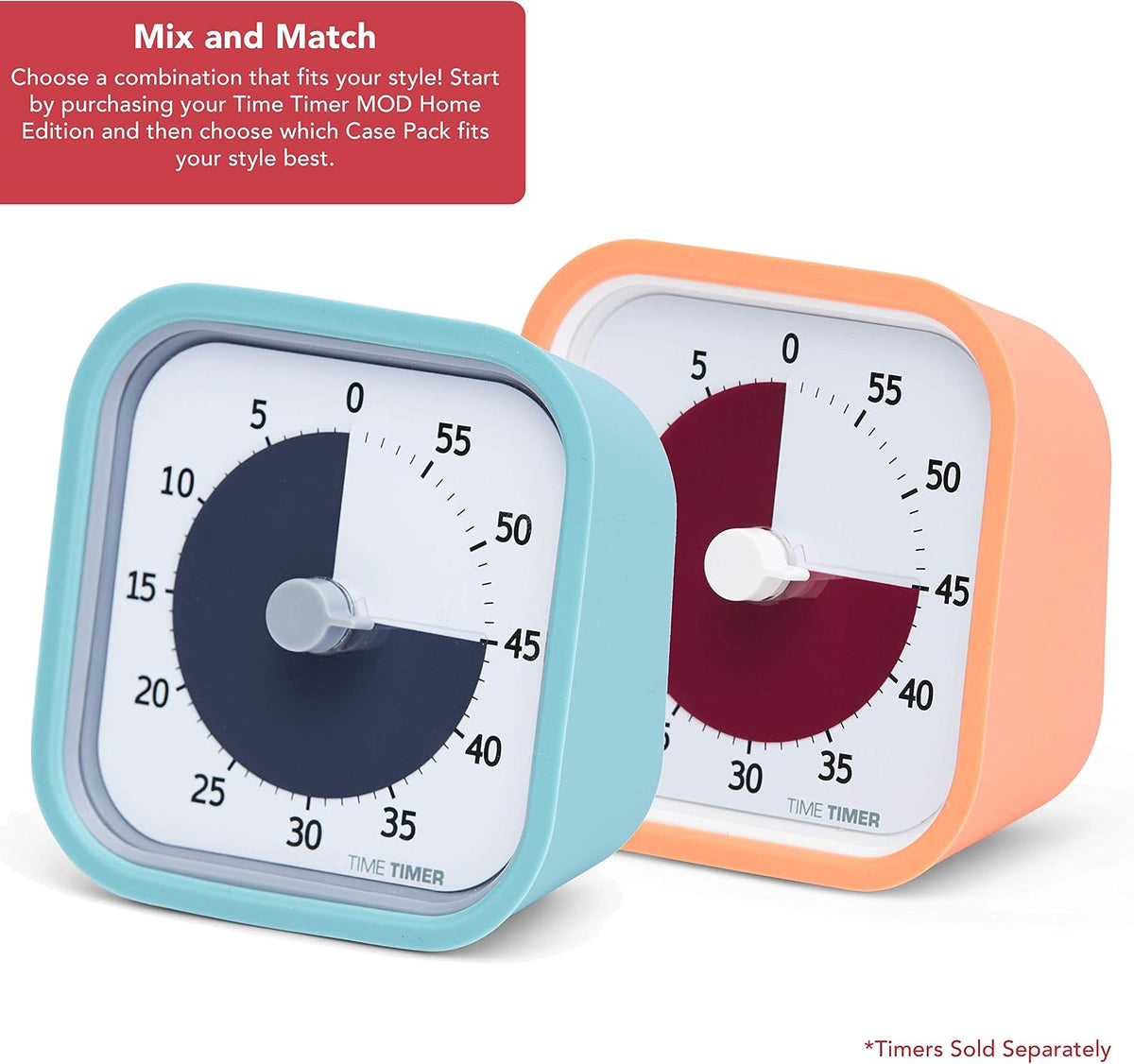 Home MOD – 60-Minute Visual Timer Home Edition, Silent Operation Study Tool for Kids Desk, Homeschool Supplies, Office & Meetings (Lake Day Blue)