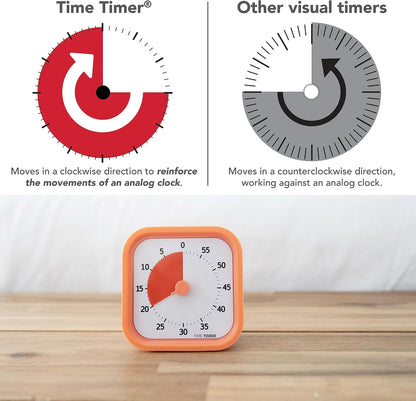 Home MOD – 60-Minute Visual Timer Home Edition, Silent Operation Study Tool for Kids Desk, Homeschool Supplies, Office & Meetings (Lake Day Blue)
