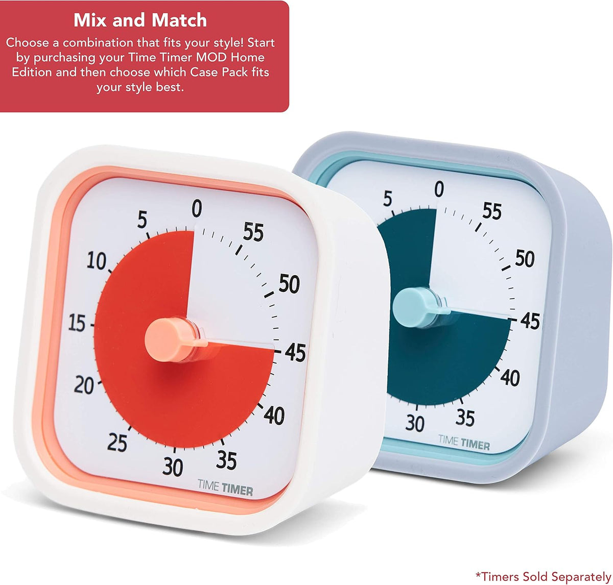 Home MOD – 60-Minute Visual Timer Home Edition, Silent Operation Study Tool for Kids Desk, Homeschool Supplies, Office & Meetings (Lake Day Blue)