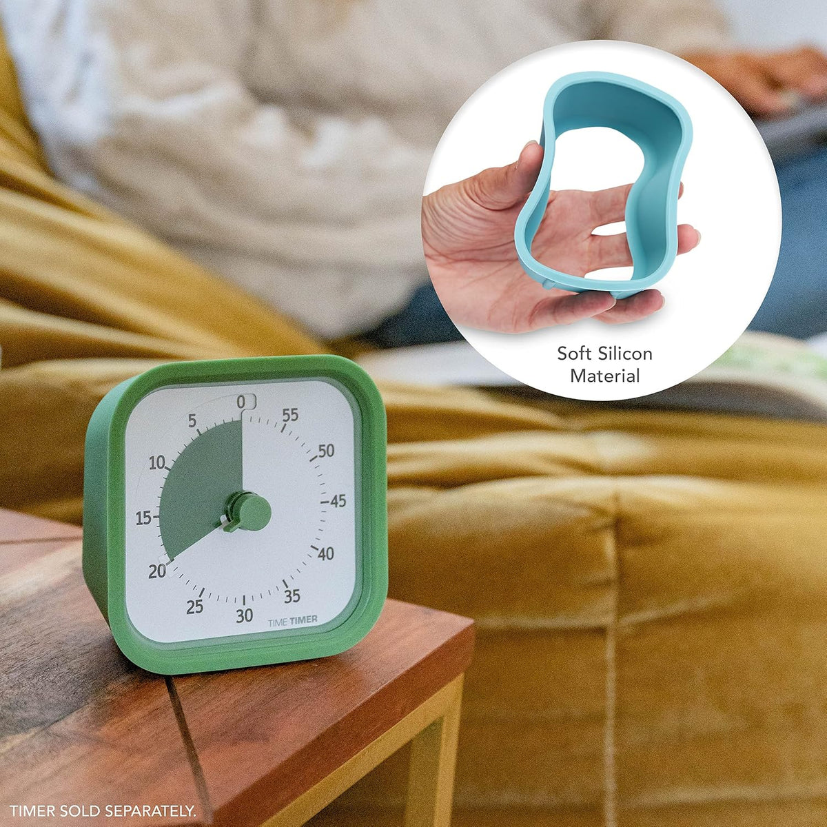 Home MOD – 60-Minute Visual Timer Home Edition, Silent Operation Study Tool for Kids Desk, Homeschool Supplies, Office & Meetings (Lake Day Blue)
