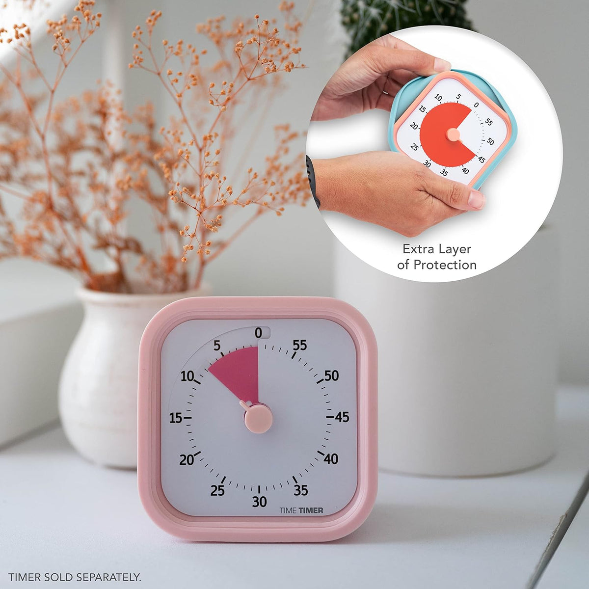 Home MOD – 60-Minute Visual Timer Home Edition, Silent Operation Study Tool for Kids Desk, Homeschool Supplies, Office & Meetings (Lake Day Blue)