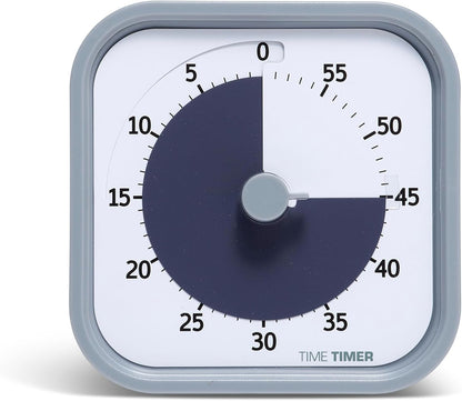 Home MOD – 60-Minute Visual Timer Home Edition, Silent Operation Study Tool for Kids Desk, Homeschool Supplies, Office & Meetings (Lake Day Blue)