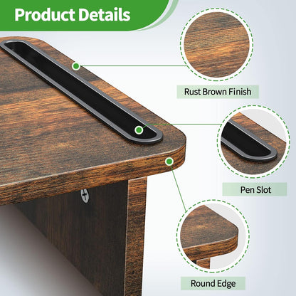 Dual Monitor Stand Riser with Adjustable Length and Angle