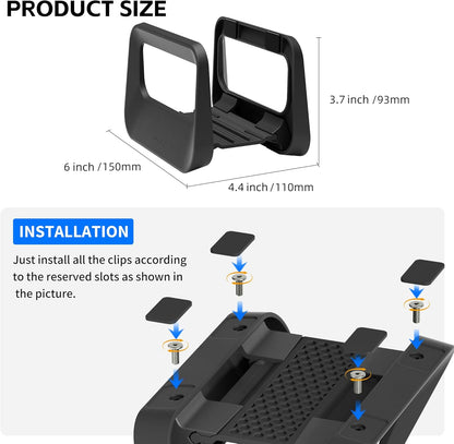 Vertical Laptop Stand for Desk,Plastics Laptop Holder Dock with Silicone Protection,Compatible with All MacBook/Surface/Samsung/HP/Dell/Chrome Book (Black)
