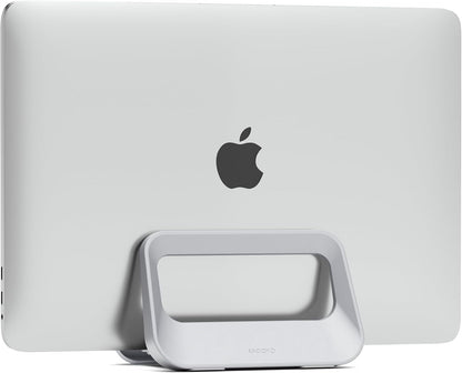Vertical Laptop Stand for Desk,Plastics Laptop Holder Dock with Silicone Protection,Compatible with All MacBook/Surface/Samsung/HP/Dell/Chrome Book (Black)