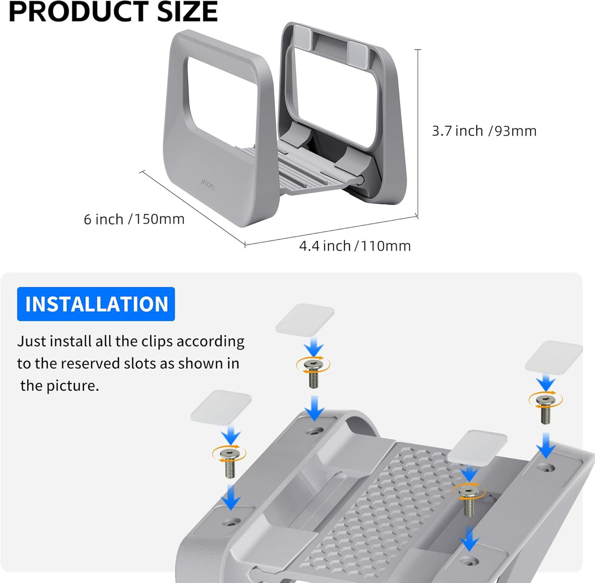 Vertical Laptop Stand for Desk,Plastics Laptop Holder Dock with Silicone Protection,Compatible with All MacBook/Surface/Samsung/HP/Dell/Chrome Book (Black)