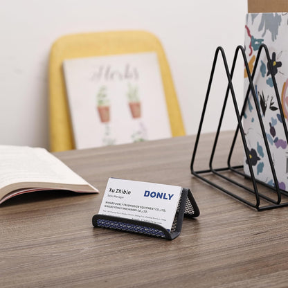 Metal Mesh Business Card Holders, 3 Pack, Black