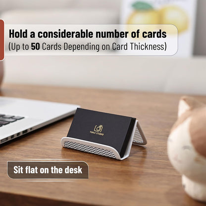 Metal Mesh Business Card Holders, 3 Pack, Black