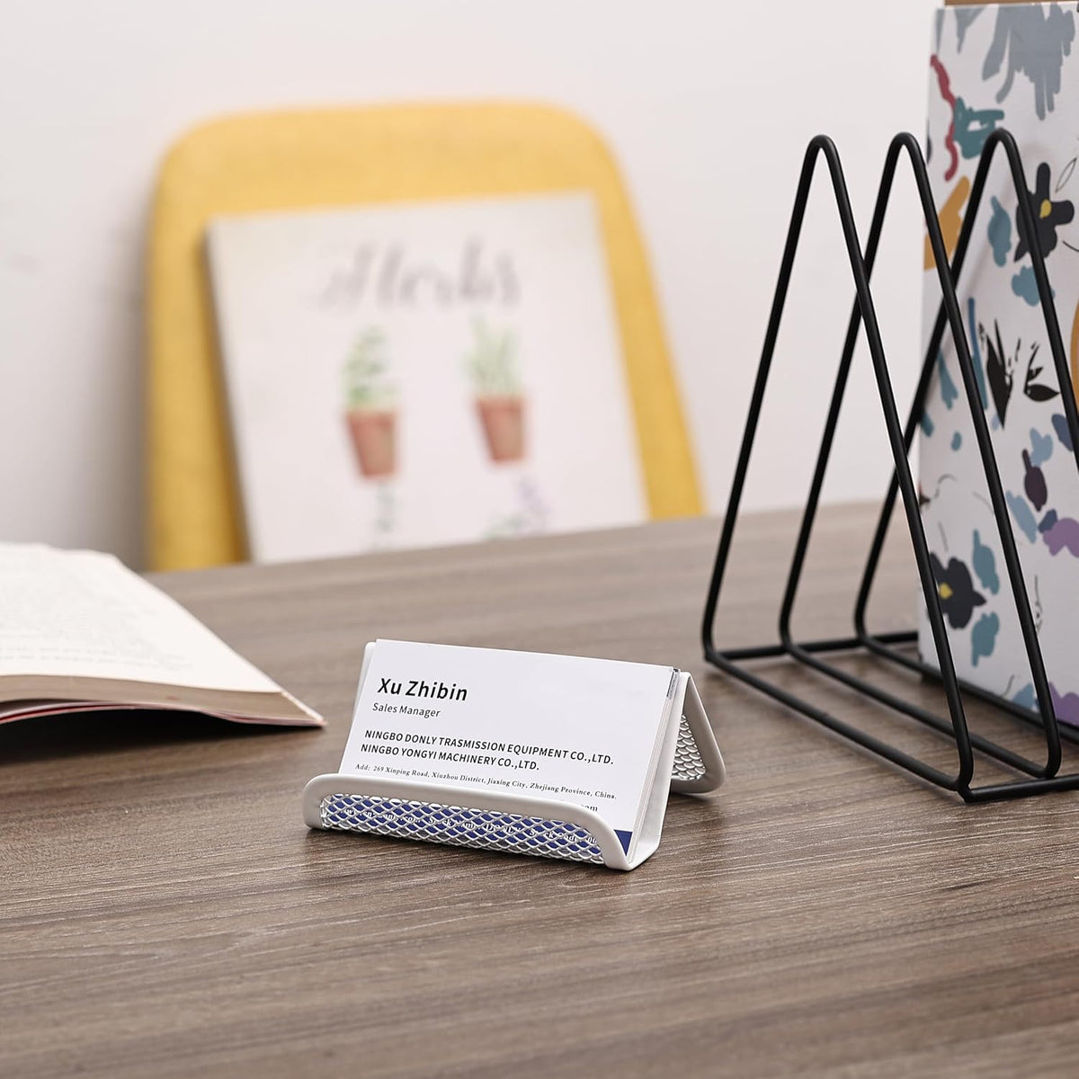 Metal Mesh Business Card Holders, 3 Pack, Black