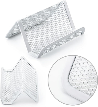 Metal Mesh Business Card Holders, 3 Pack, Black
