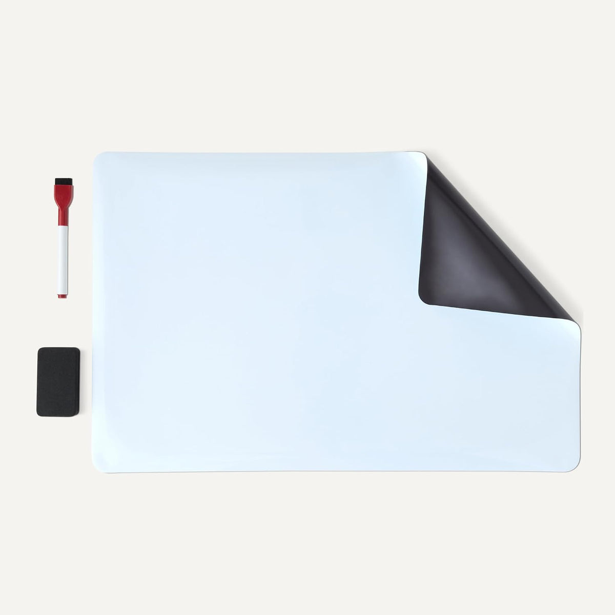 Magnetic Dry Erase Whiteboard Calendar for Fridge, Easy to Clean, Schedule Organizer, 12" x 17", Includes 4 Markers and Eraser