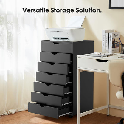 7 Drawer File Cabinet on Wheels, Printer Stand