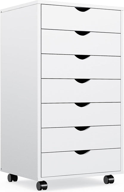 7 Drawer File Cabinet on Wheels, Printer Stand
