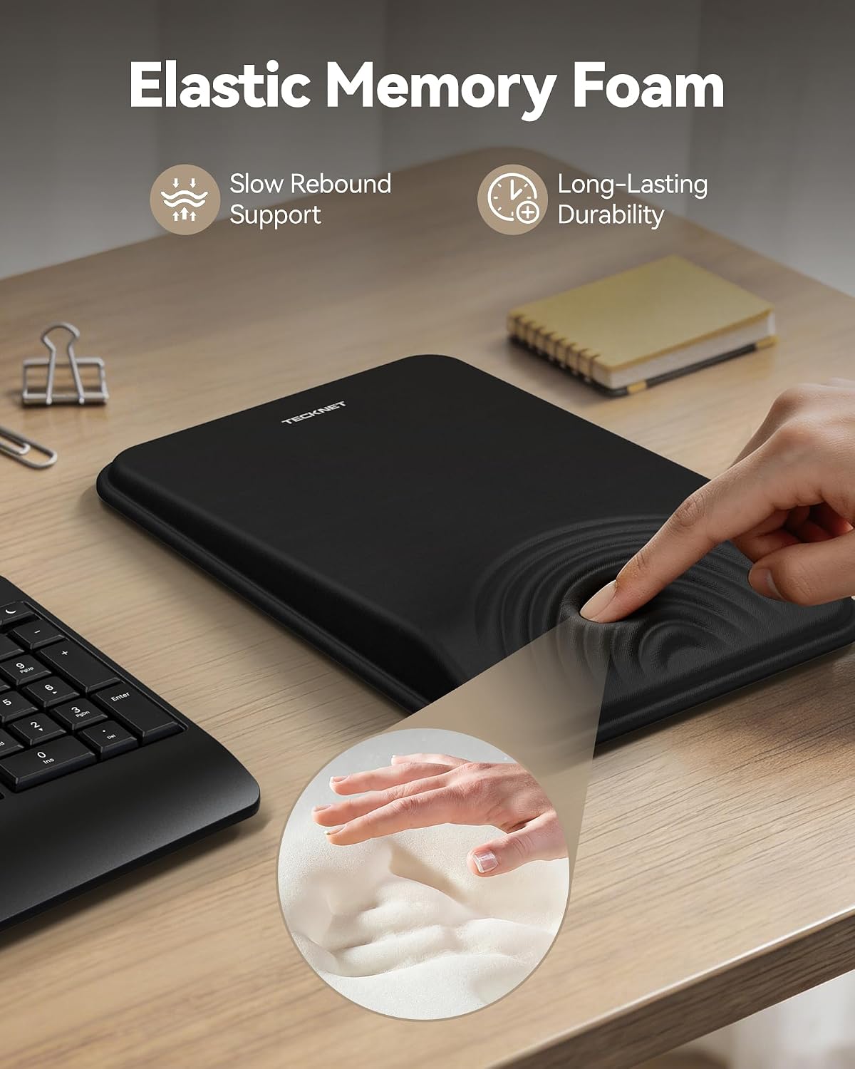 Ergonomic Mouse Pad with Wrist Rest, All-Day Comfort & Pain Relief