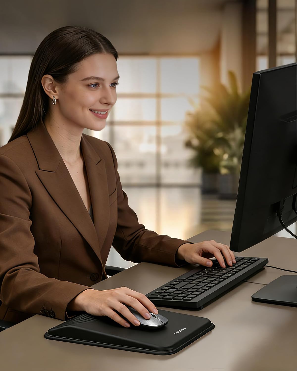 Ergonomic Mouse Pad with Wrist Rest, All-Day Comfort & Pain Relief