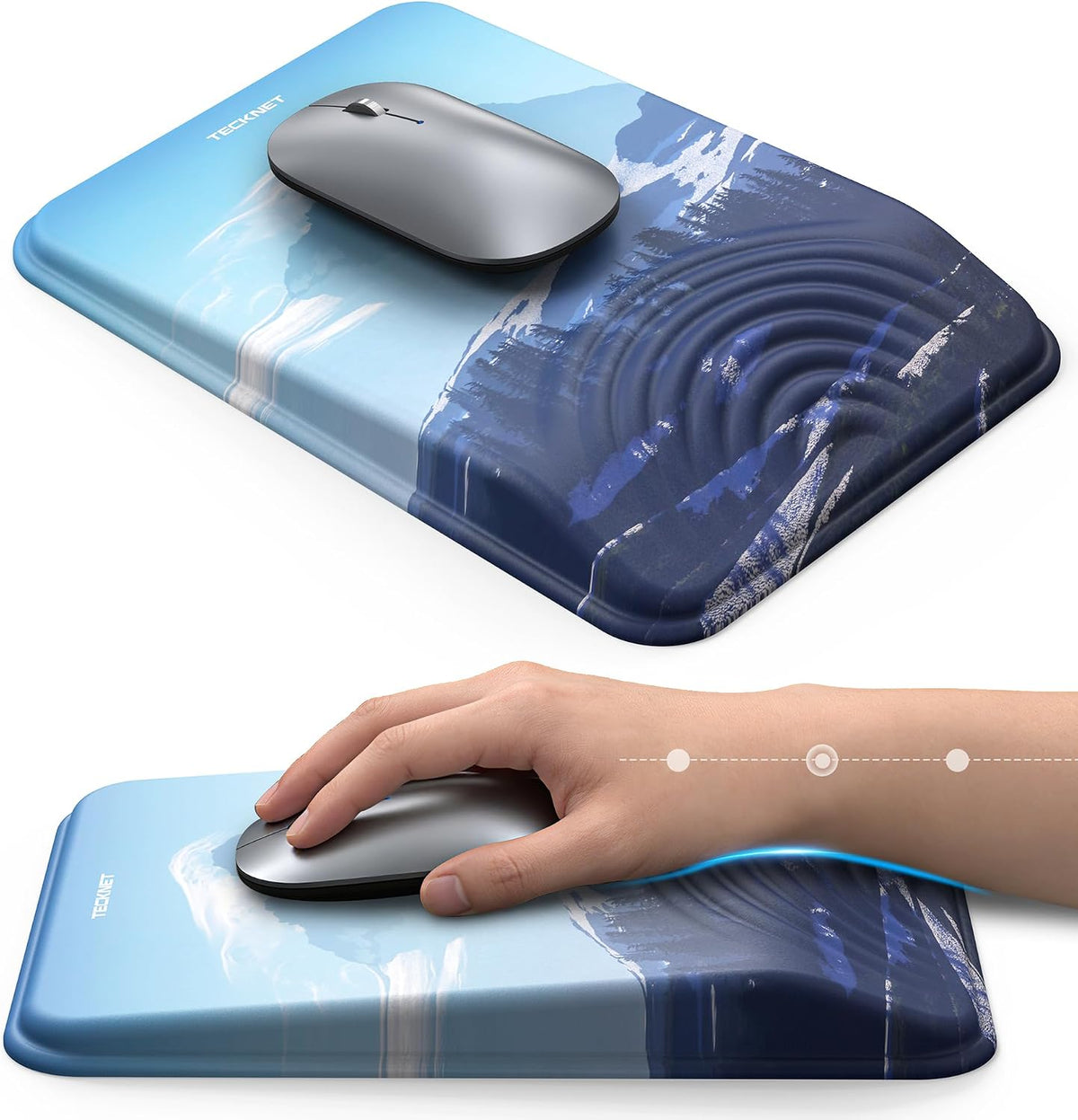 Ergonomic Mouse Pad with Wrist Rest, All-Day Comfort & Pain Relief
