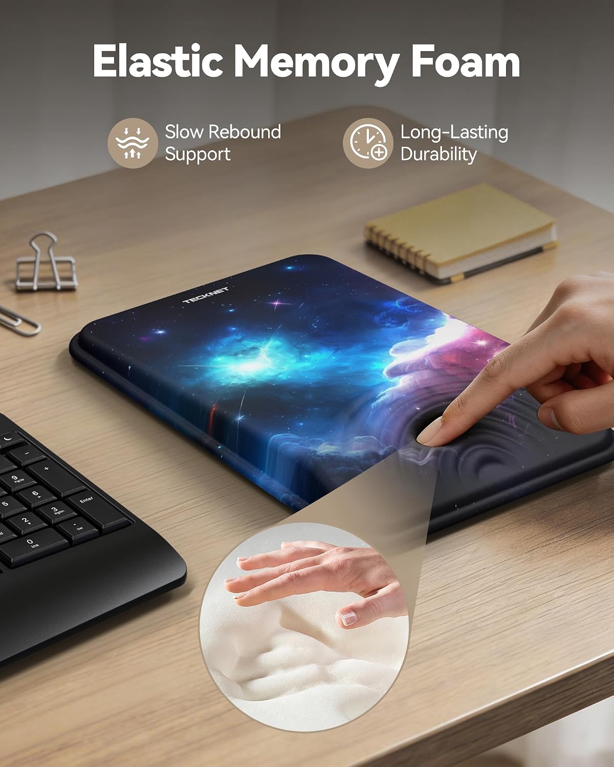 Ergonomic Mouse Pad with Wrist Rest, All-Day Comfort & Pain Relief