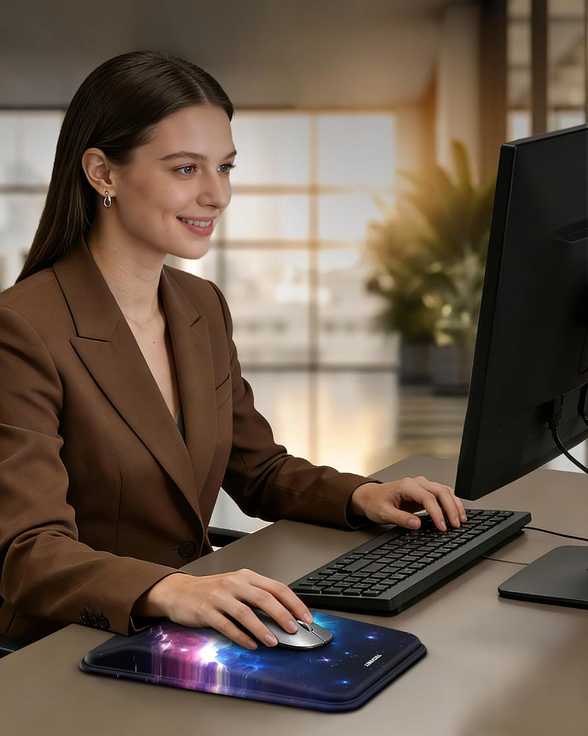 Ergonomic Mouse Pad with Wrist Rest, All-Day Comfort & Pain Relief