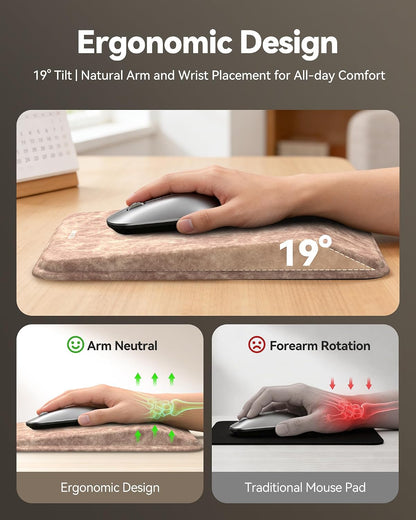 Ergonomic Mouse Pad with Wrist Rest, All-Day Comfort & Pain Relief