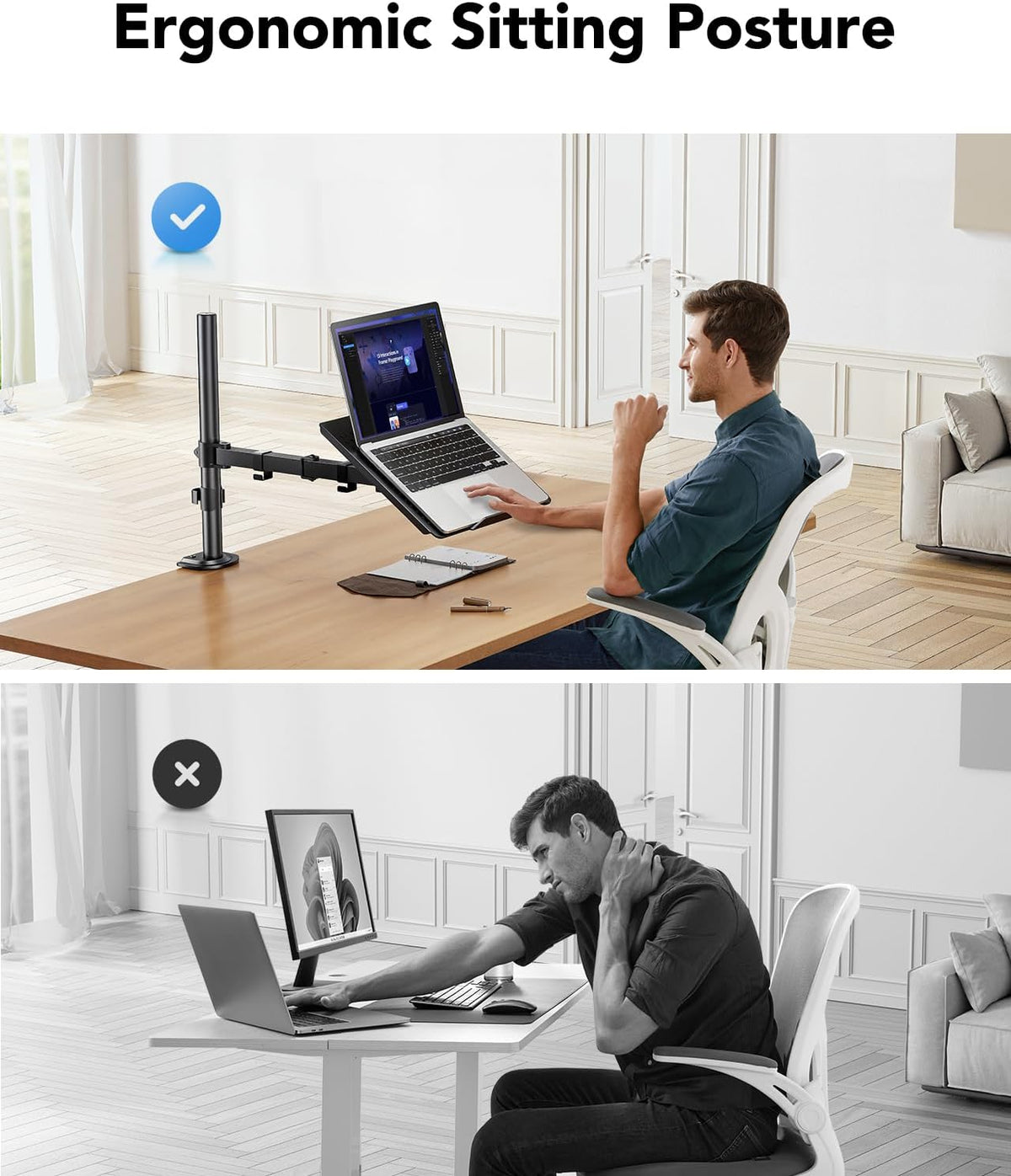 Laptop Desk Mount - 17' to 32' Monitor Arm