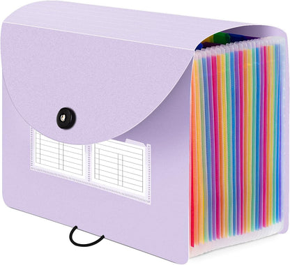 24 Pockets Expanding File Folder, Accordion File Organizer, Letter/A4