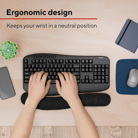 TECH Beaded Keyboard Wrist Rest, Ergonomic, Black/Gray
