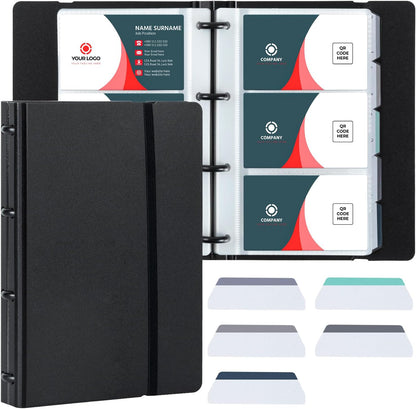 deli Business Card Book Holder, Business Card Organizer, Black